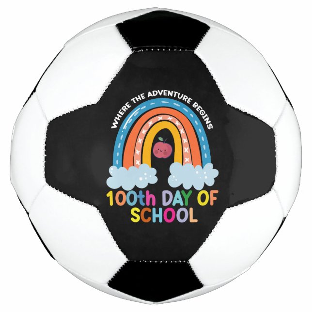 Balón De Fútbol Donde la aventura empieza 100 días más inteligente (Anverso)