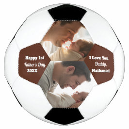 Balón De Fútbol Dos Fotos Collage Feliz 1er Día del Padre