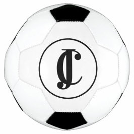 Balón De Fútbol Dos Iniciales Monogramadas