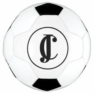 Balón De Fútbol Dos Iniciales Monogramadas