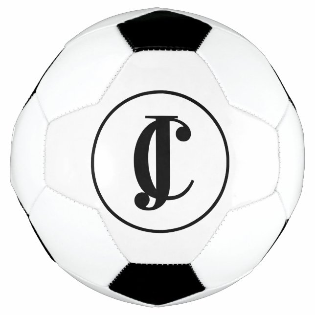 Balón De Fútbol Dos Iniciales Monogramadas (Anverso)