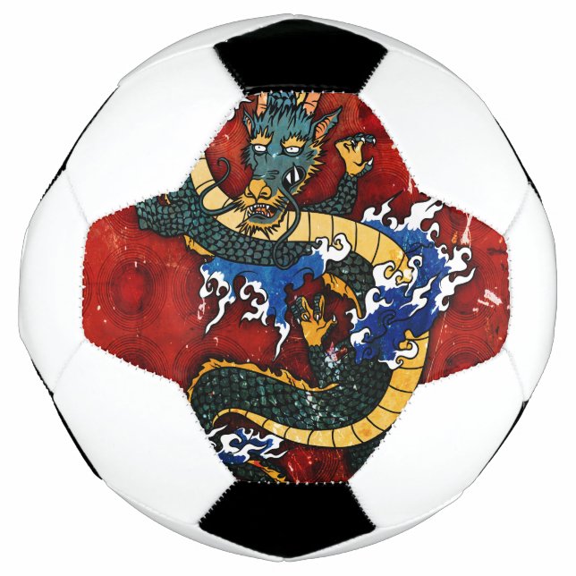 Balón De Fútbol Dragón japonés (Anverso)