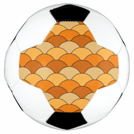 Balón De Fútbol Dragon Scales, Fans, Waves, Seigaiha, Orange