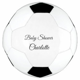 BALÓN DE FÚTBOL DUCHA DE BEBÉ SIMPLE MINIMALISTA.CUTIE AGREGAR NOM