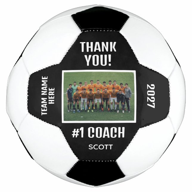 Balón De Fútbol Editable Soccer Coach Appreciation Team Design (Anverso)