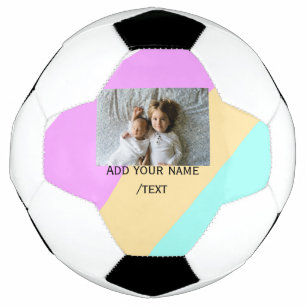 Balón De Fútbol Editar foto texto nombre personalizado amarillo ro