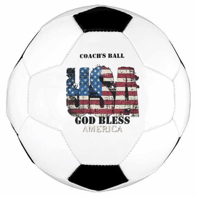 Balón De Fútbol EE. UU. Dios bendiga a América  (Anverso)
