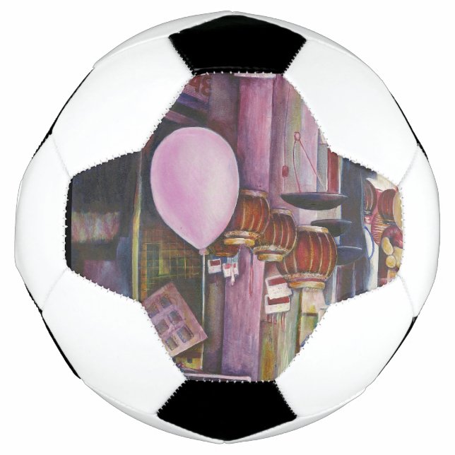 Balón De Fútbol El globo rosa sol y luna (Anverso)