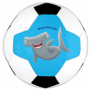 Balón De Fútbol El gracioso tiburón martillo personalizado