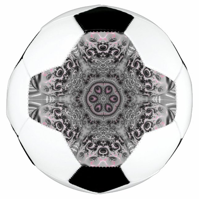 Balón De Fútbol El Jardín Fractal de Plata (Anverso)
