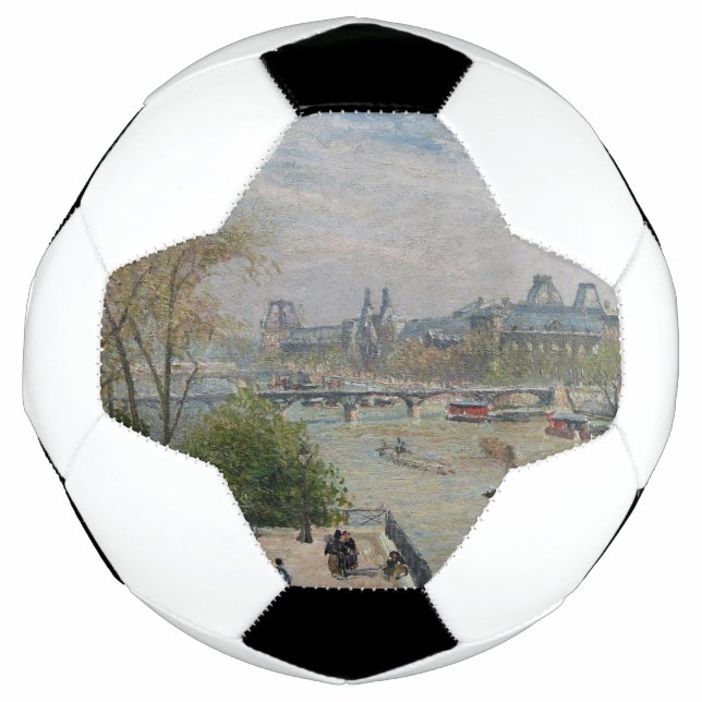 Balón De Fútbol El Louvre, la primavera de Camille Pissarro (Anverso)