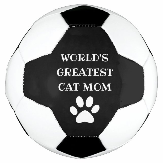 Balón De Fútbol El mejor texto de Personalizado de gatos de un mun (Anverso)