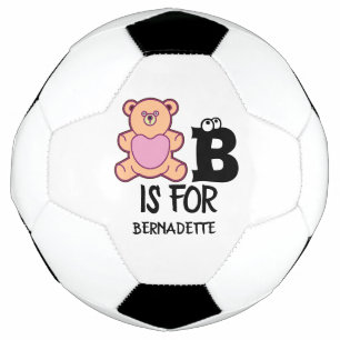Balón De Fútbol El monograma B del personalizado es para el animal