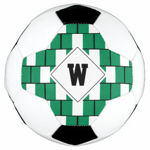 Balón De Fútbol Elegante NIGERIA FLAG Monograma Ball de fútbol