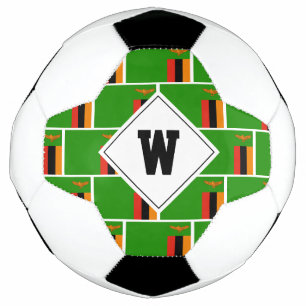 Balón De Fútbol Elegante ZAMBIA FLAG Monograma Ball de fútbol