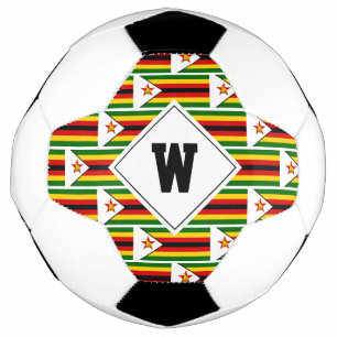 Balón De Fútbol Elegante ZIMBABWE FLAG Monograma Ball de fútbol