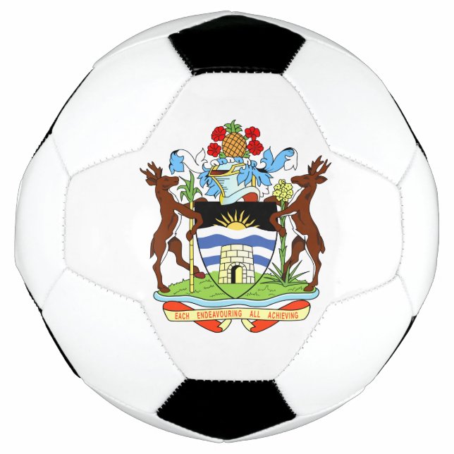 Balón De Fútbol emblema de antigua y barbuda (Anverso)