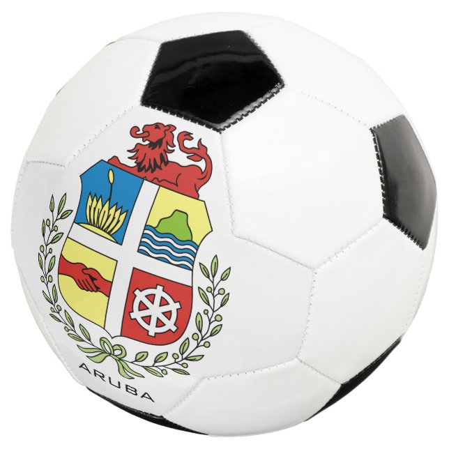 Balón De Fútbol emblema de aruba (Tres cuartos)