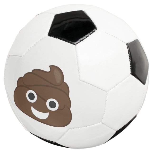 Balón De Fútbol Emoji de Crazy Silly Brown Poop (Tres cuartos)