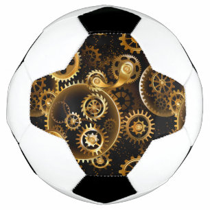 Balón De Fútbol Engranajes de latón Steampunk sin costuras