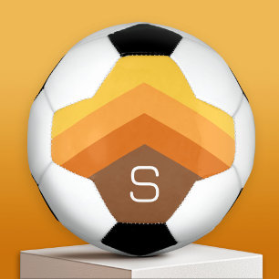 Balón De Fútbol Enormes dardos de Chevron coloridos con monograma