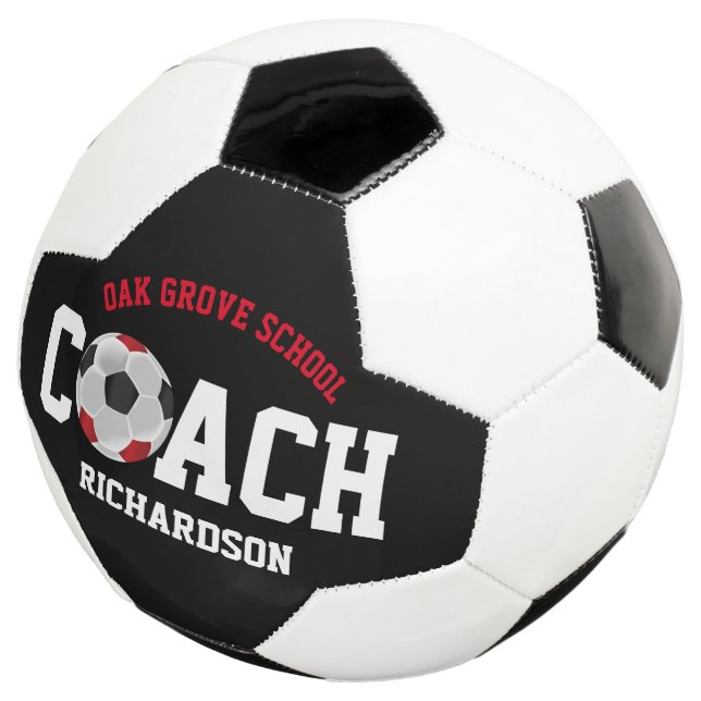 Balón De Fútbol Entrenador deportivo de fútbol - Rojo (Tres cuartos)