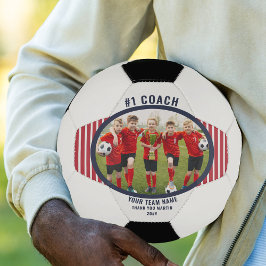 Balón De Fútbol Entrenador Gracias Foto Equipo Personalizada