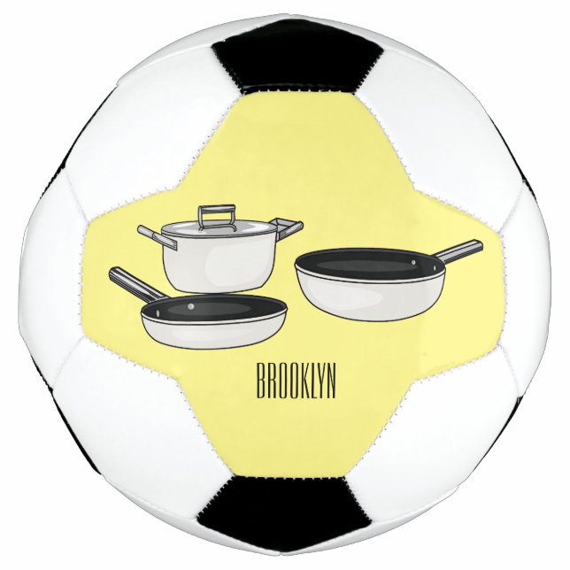 Balón De Fútbol Equipo de cocina ilustracion personalizado (Anverso)