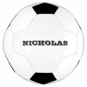 Balón De Fútbol Equipo deportivo de nombre personalizado negro per