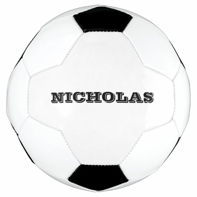Balón De Fútbol Equipo deportivo de nombre personalizado negro per (Anverso)