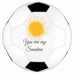 Balón De Fútbol eres mi sol naranjas amarillos rayos solares añadi