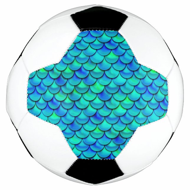 Balón De Fútbol Escalas azules de Aqua Falln (Anverso)