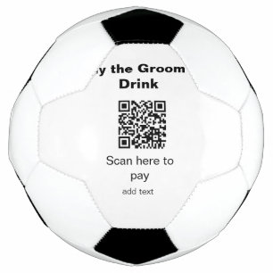 Balón De Fútbol escaneo QR de soltero para pagar una bebida al nov