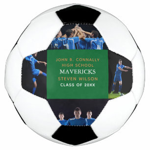 Balón De Fútbol Escuela Secundaria Verde Senior 4 Foto Guay Person