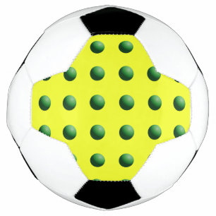 Balón De Fútbol Esferas verdes sobre amarillo