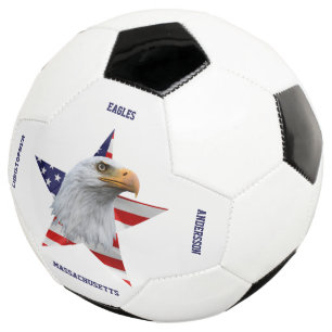 Balón De Fútbol Espectacular áculo calvo, la bandera estadounidens