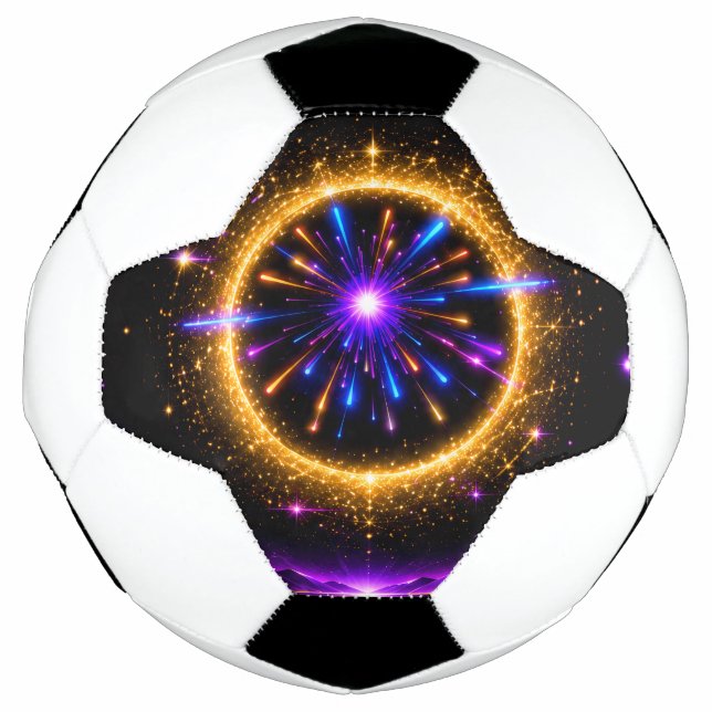 Balón De Fútbol Espejo Compacto Neon Galaxy (Anverso)