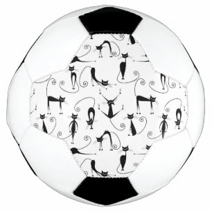 Balón De Fútbol Espinoso patrón de gato negro