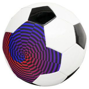 Balón De Fútbol Espiral roja y azul de Kenneth Yoncich