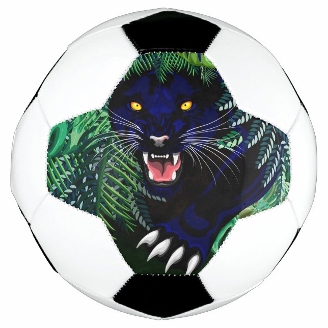 Balón De Fútbol Espíritu de pantera negra de la jungla (Anverso)