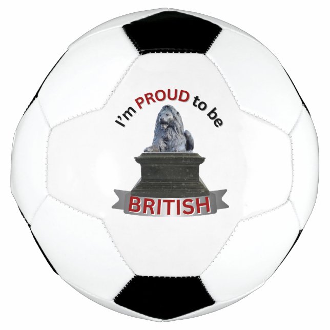 Balón De Fútbol Estoy orgulloso de ser británico (Anverso)