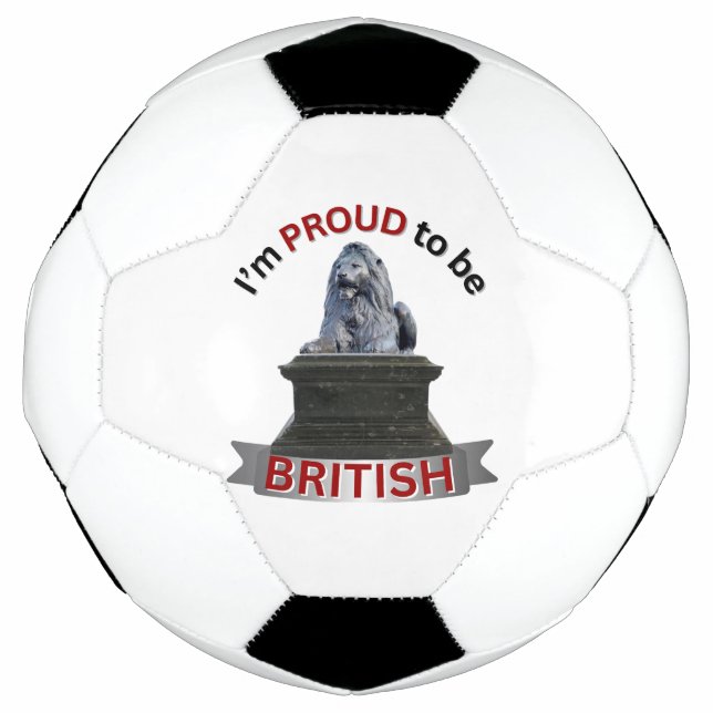 Balón De Fútbol Estoy orgulloso de ser británico (Anverso)