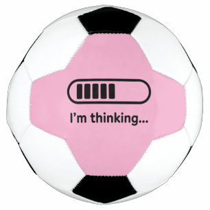 Balón De Fútbol Estoy Pensando... Barra de Progreso Rosa Minimalis