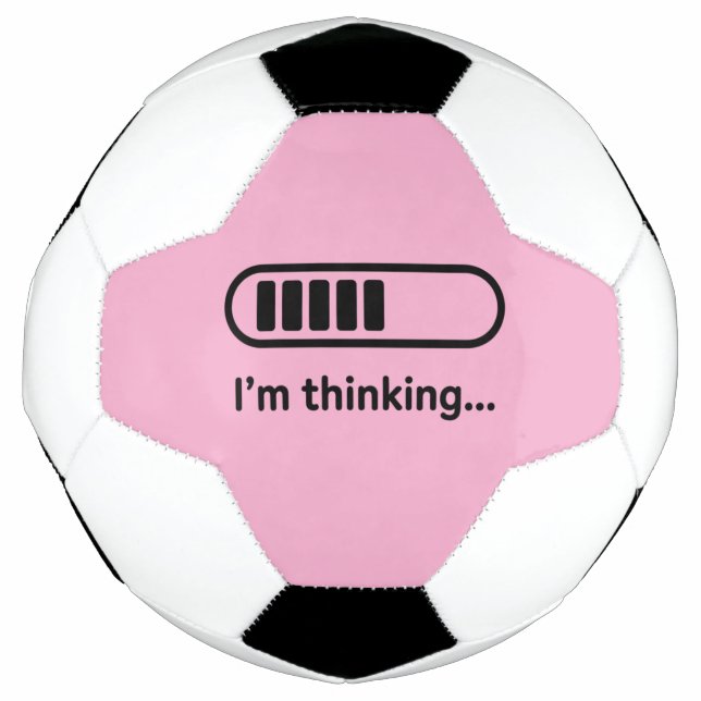 Balón De Fútbol Estoy Pensando... Barra de Progreso Rosa Minimalis (Anverso)