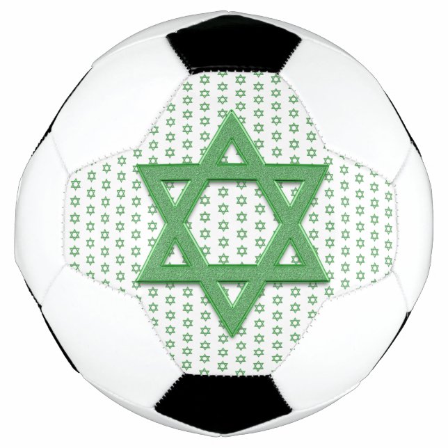 Balón De Fútbol Estrella Verde de David Sin Costuras (Anverso)