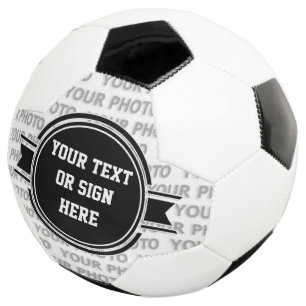 Balón De Fútbol Etiqueta Vintage negra II + tu trasero. y texto
