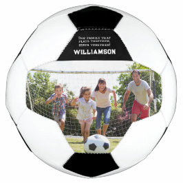 Balón De Fútbol Familia fotográfica personalizada diciendo bola de