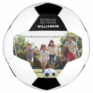 Balón De Fútbol Familia fotográfica personalizada diciendo bola de