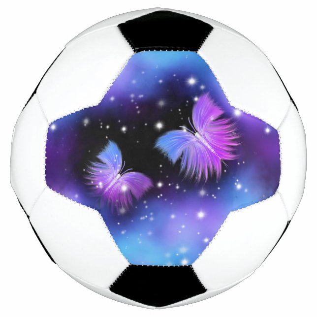 Balón De Fútbol Fantasía Espacial Mariposas Cosmógenas (Anverso)