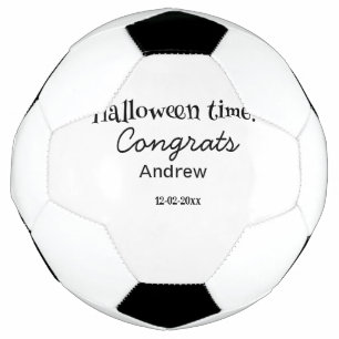 Balón De Fútbol Felicidades en Halloween agregar nombre fecha año